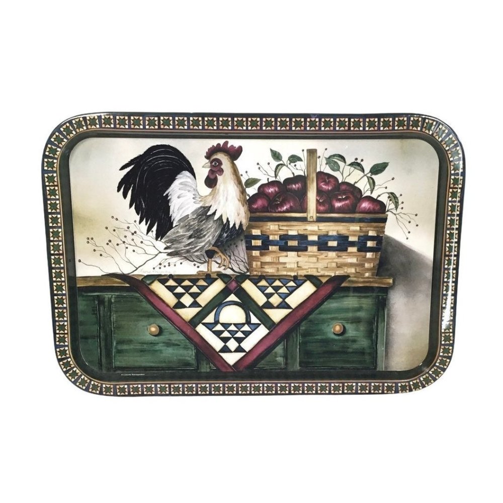 Vintage Laurie Korsgaden Metal Tin Tray
